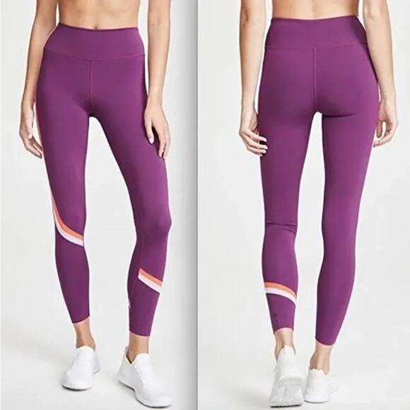 Splits59 Eden Pull On Mid Rise Techflex 7/8 Legging Stretch Purple Womens Size S - Picture 1 of 4